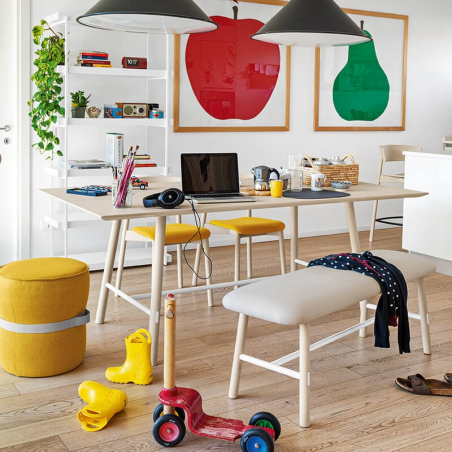 Table rectangulaire scandinave en bois massif - Yo Connubia®