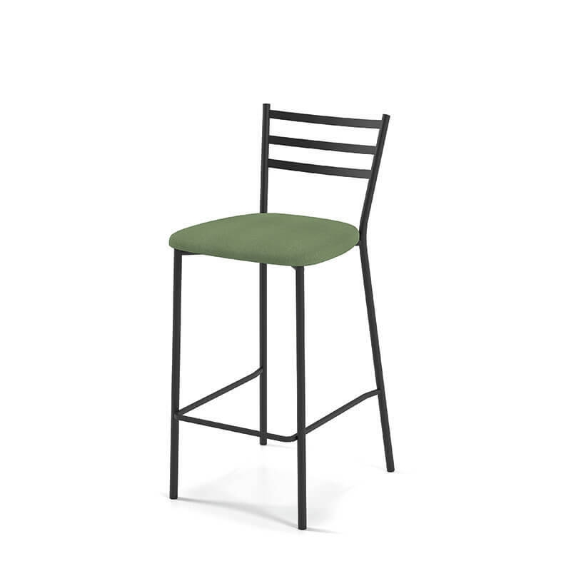 Tabouret snack en tissu et pieds en métal - BarRomy