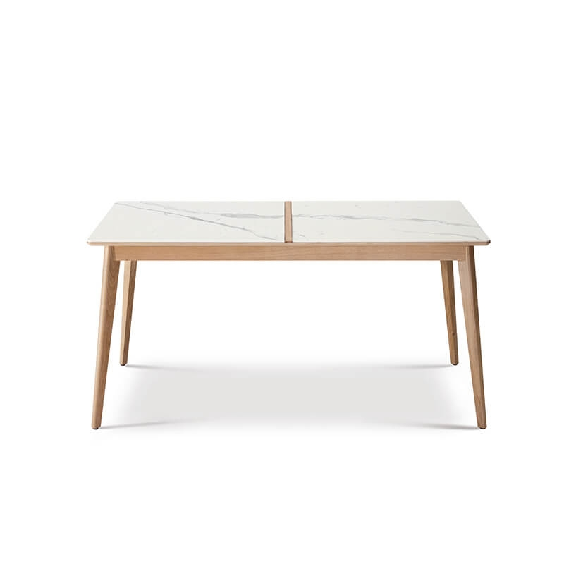 Table à manger scandinave en bois et céramique - Paul