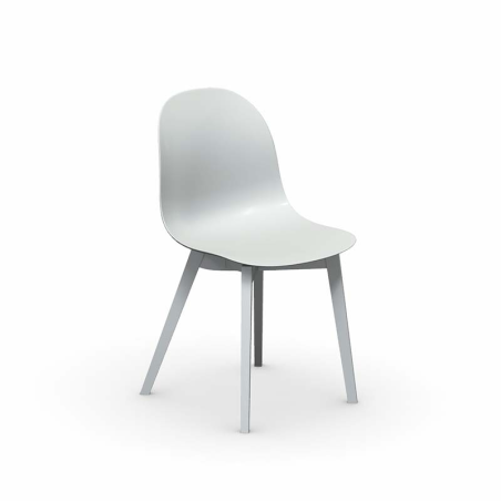 1665 Academy Connubia© - Chaise scandinave en polypropylène et bois