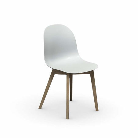 1665 Academy Connubia© - Chaise scandinave en polypropylène et bois