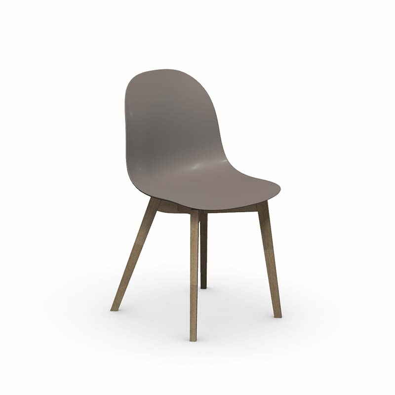 1665 Academy Connubia© - Chaise scandinave en polypropylène et bois