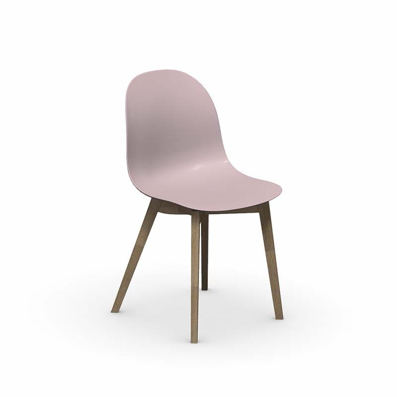 1665 Academy Connubia© - Chaise scandinave en polypropylène et bois