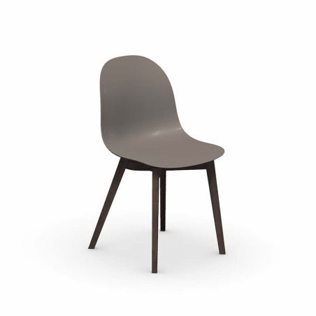 1665 Academy Connubia© - Chaise scandinave en polypropylène et bois