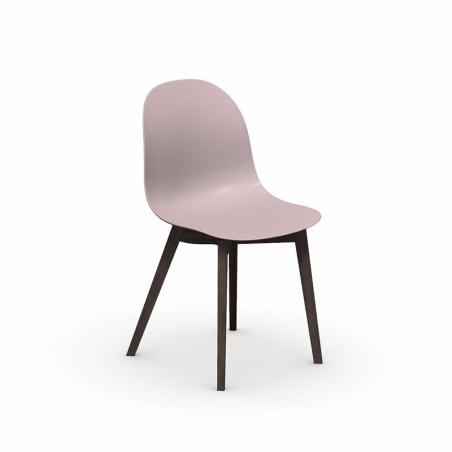 1665 Academy Connubia© - Chaise scandinave en polypropylène et bois