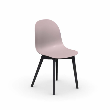 1665 Academy Connubia© - Chaise scandinave en polypropylène et bois