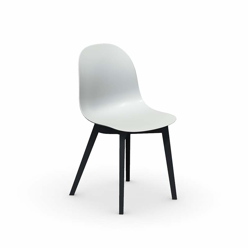 1665 Academy Connubia© - Chaise scandinave en polypropylène et bois