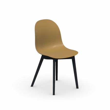 1665 Academy Connubia© - Chaise scandinave en polypropylène et bois