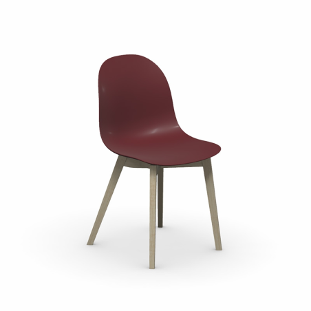 1665 Academy Connubia© - Chaise scandinave en polypropylène et bois