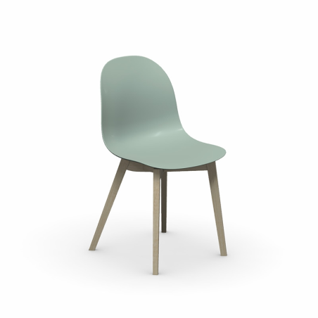 1665 Academy Connubia© - Chaise scandinave en polypropylène et bois