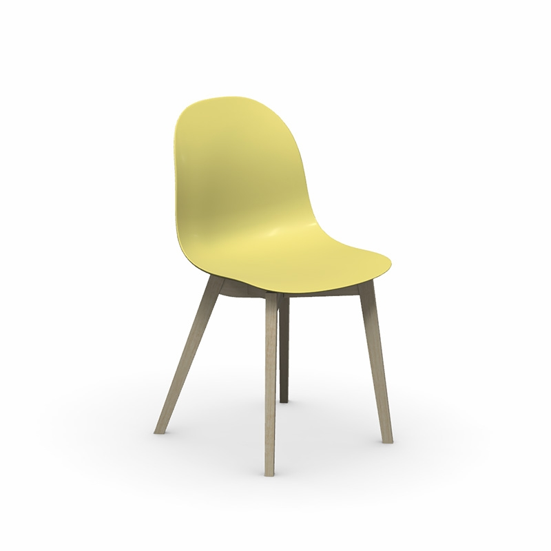 1665 Academy Connubia© - Chaise scandinave en polypropylène et bois