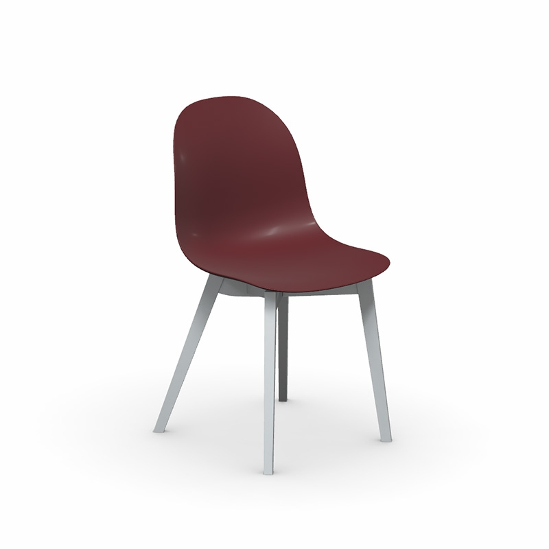 1665 Academy Connubia© - Chaise scandinave en polypropylène et bois