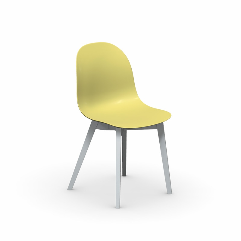 1665 Academy Connubia© - Chaise scandinave en polypropylène et bois