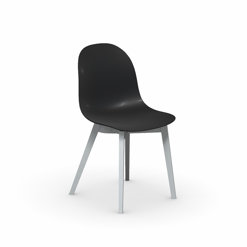 1665 Academy Connubia© - Chaise scandinave en polypropylène et bois