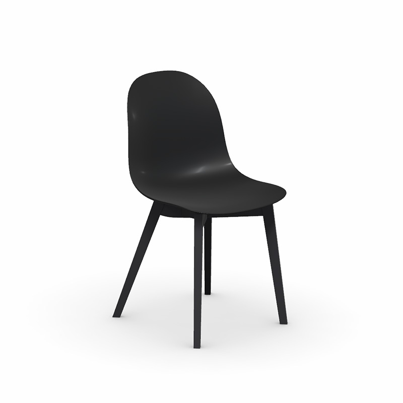 1665 Academy Connubia© - Chaise scandinave en polypropylène et bois