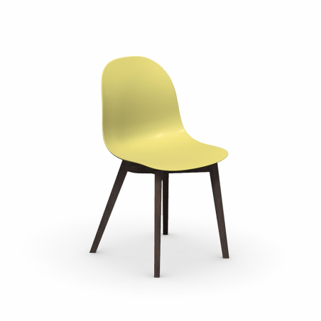 1665 Academy Connubia© - Chaise scandinave en polypropylène et bois