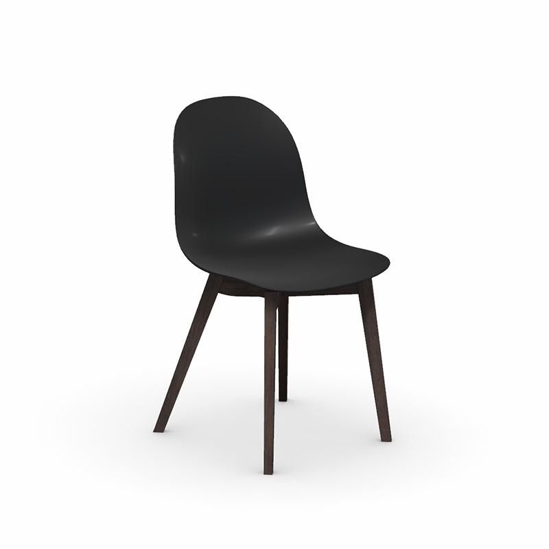 1665 Academy Connubia© - Chaise scandinave en polypropylène et bois