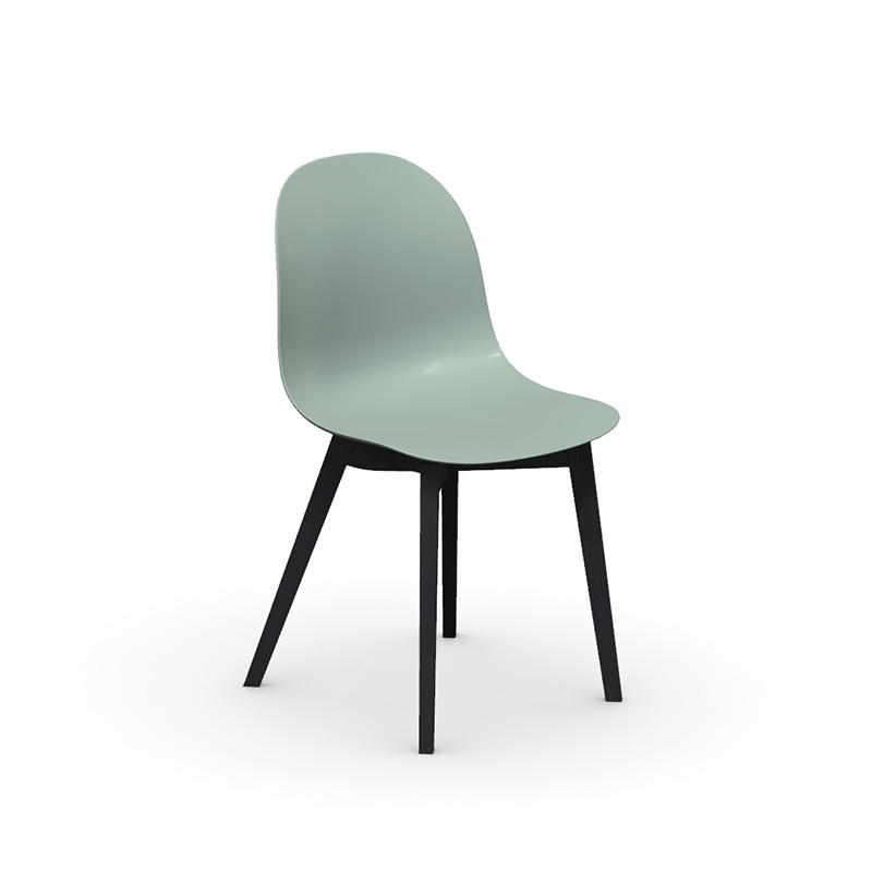 1665 Academy Connubia© - Chaise scandinave en polypropylène et bois