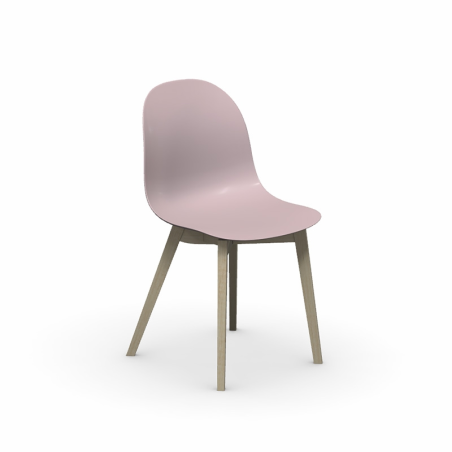 1665 Academy Connubia© - Chaise scandinave en polypropylène et bois