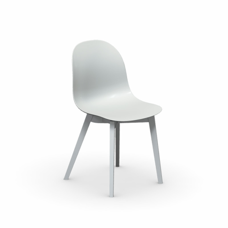 1665 Academy Connubia© - Chaise scandinave en polypropylène et bois