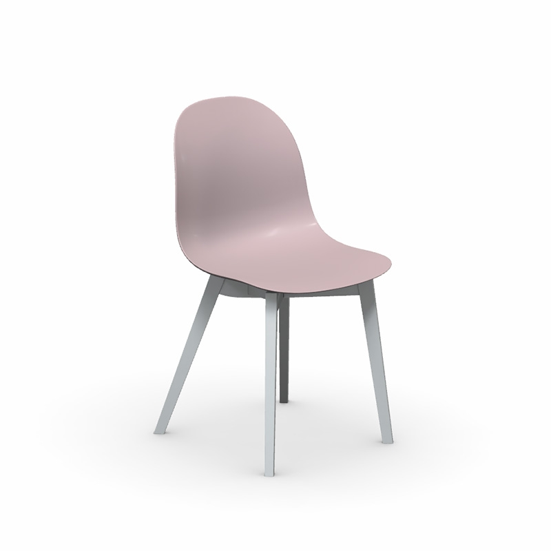 1665 Academy Connubia© - Chaise scandinave en polypropylène et bois