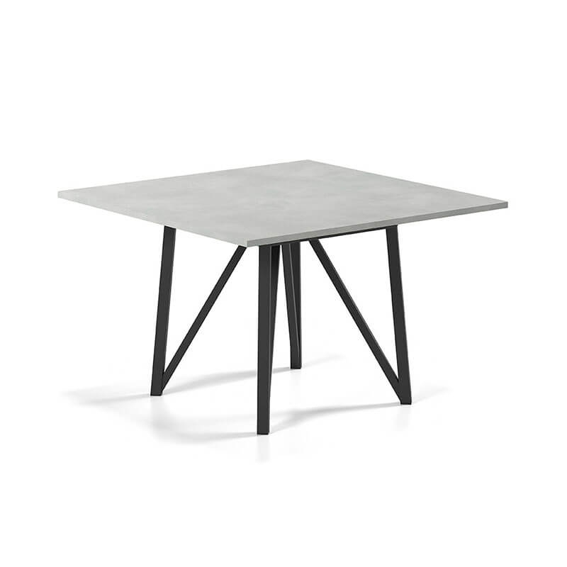 Table carrée design en stratifié pieds en métal - Wacko 2.0