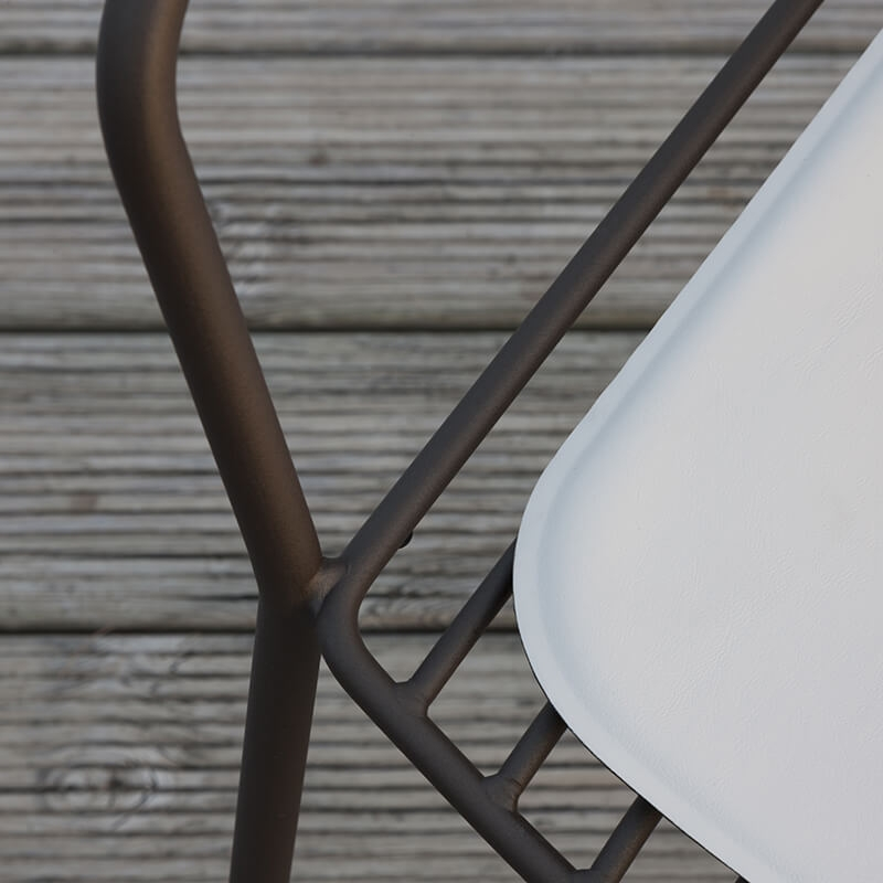 Fauteuil extérieur design empilable en métal - Jasmine