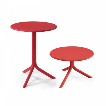 Table de jardin à hauteur modulable en polypropylène rouge - Spritz