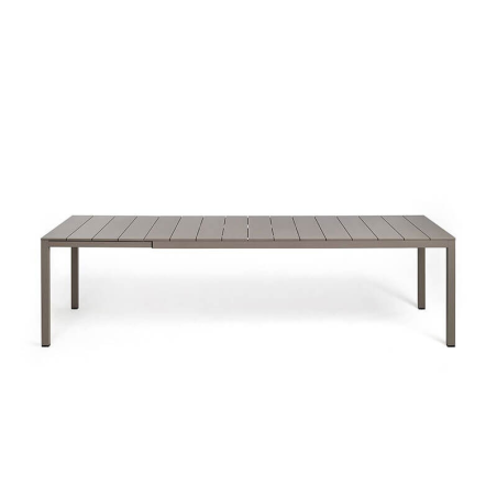 Table d'extérieur taupe moderne extensible en aluminium - Rio Alu