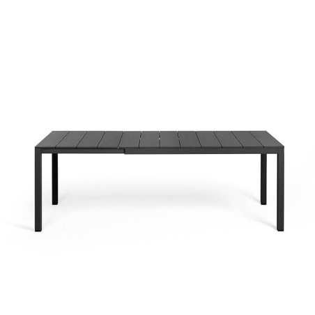 Table d'extérieur moderne extensible en aluminium anthracite - Rio Alu
