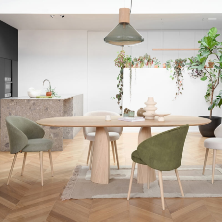 Table tendance en bois avec bords arrondis - Blossom Mobitec®