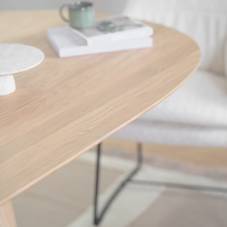 Table design en bois avec bords arrondis - Blossom Mobitec®