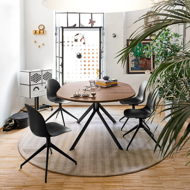 Table ovale extensible en mélaminé - Giove Connubia®