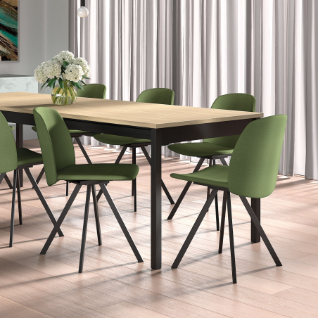 Chaise moderne pivotante en tissu - Figaro