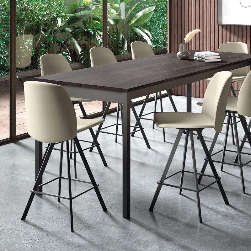 Tabouret snack pivotant en tissu de fabrication belge - BarFigaro