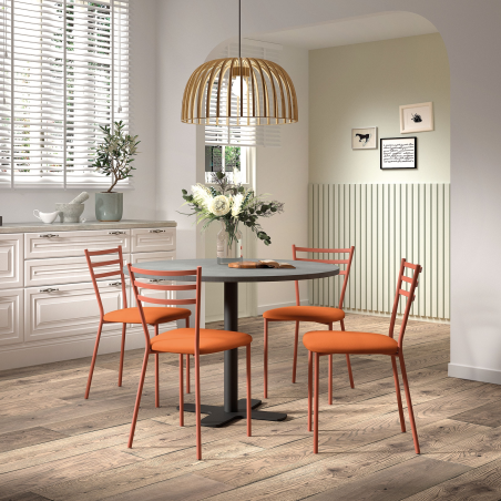 Table ronde pour cuisine en stratifié avec pied central diamètre 70 cm - Spinner