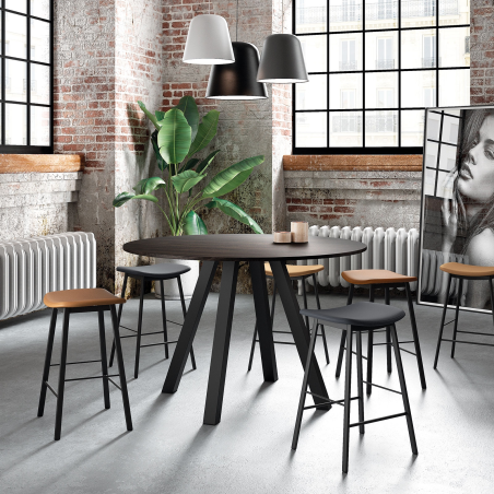 Table snack ronde de cusine en stratifié - Veneto