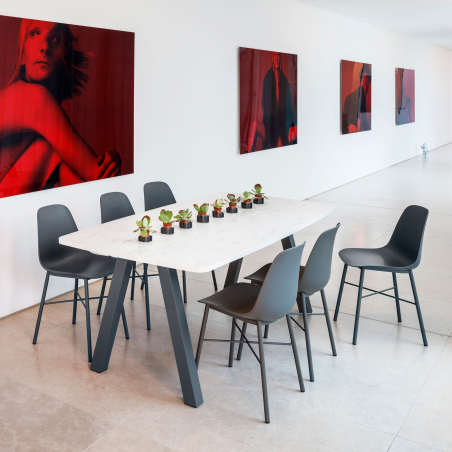 Chaise moderne en polypropylène et métal - Cloe