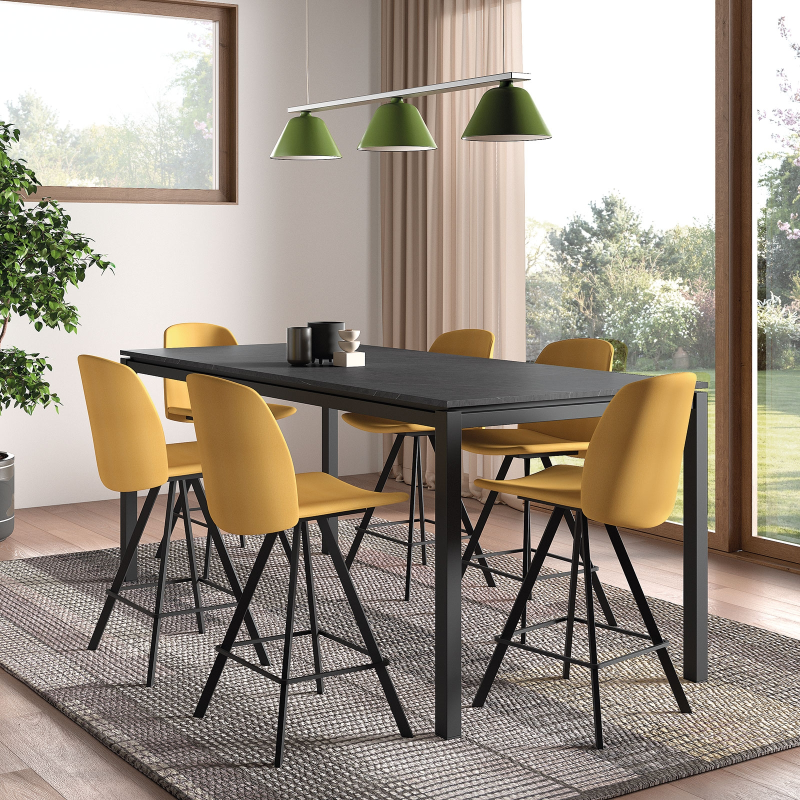 Table haute snack en stratifié avec pieds en métal - Vicenza