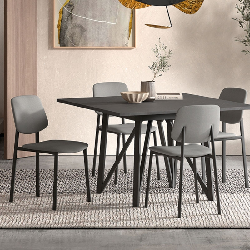 Chaise de séjour en tissu et pieds en métal - Lugano