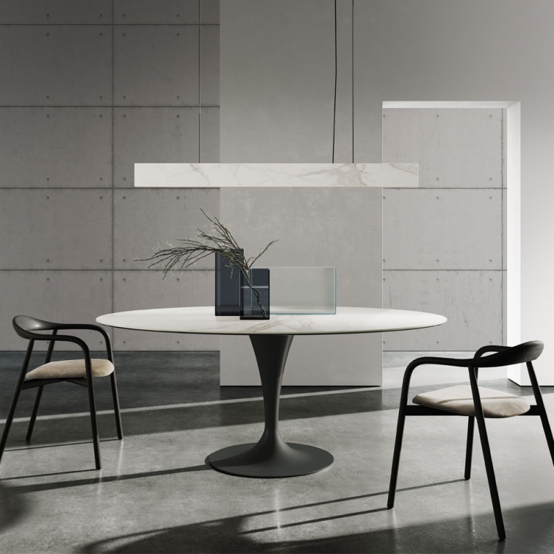 Table ovale design en céramique - Flûte Sovet®