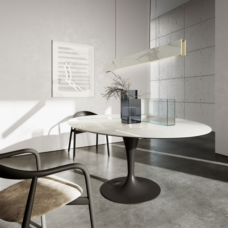 Table ovale design en céramique - Flûte Sovet®