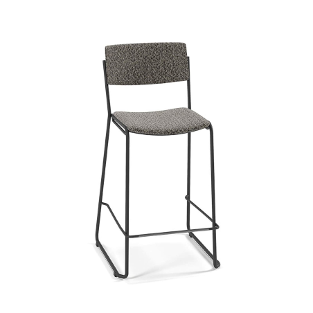 Tabouret snack moderne en tissu - Zoom