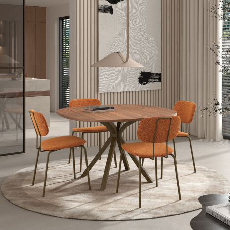 EPA83 + HP88 / Bistro EPA83 + V420 - Table industrielle carrée en bois stratifié - Onyx