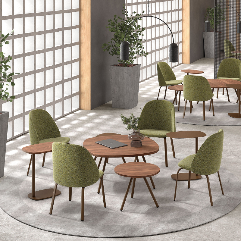 Table basse ronde avec pieds en métal - Trevi