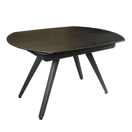 Table moderne extensible en céramique avec pieds en métal - Sofia