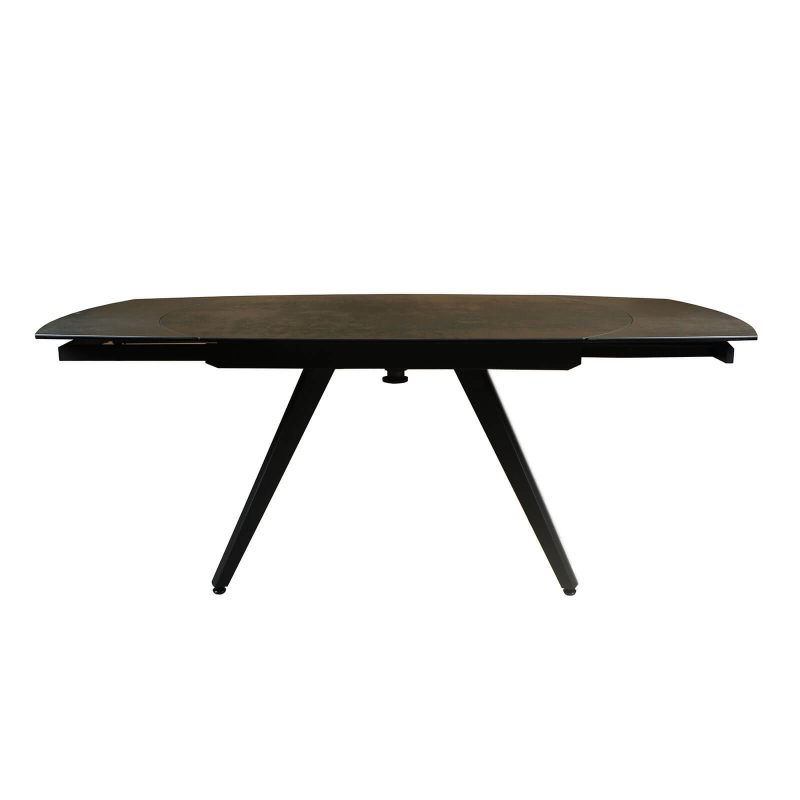 Table moderne en céramique avec allonges et pieds en métal - Sofia
