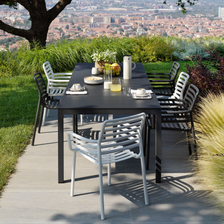 Fauteuil de jardin design empilable fabriqué en Italie - Doga