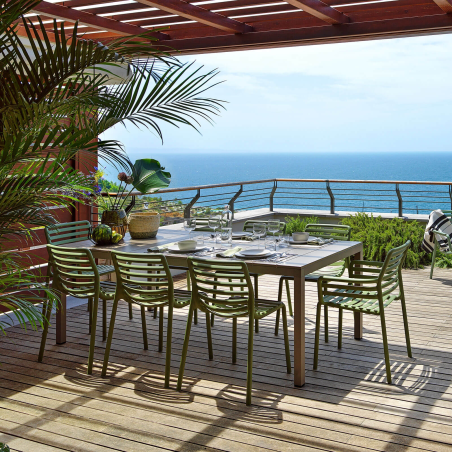 Chaise de jardin design empilable de fabrication Italienne - Doga bistrot