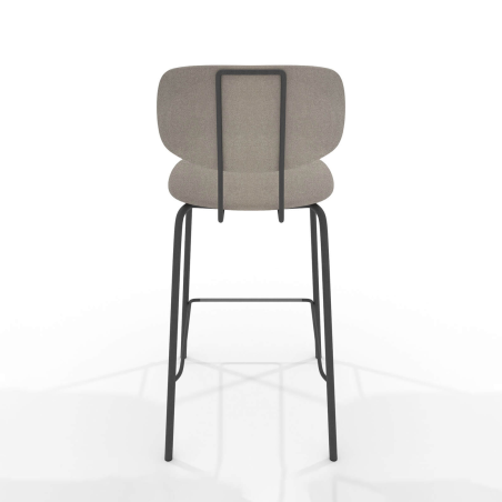 Tabouret snack rétro en synthétique et pieds en métal - Bistro